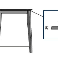 Bartafel 90x90cm 10044