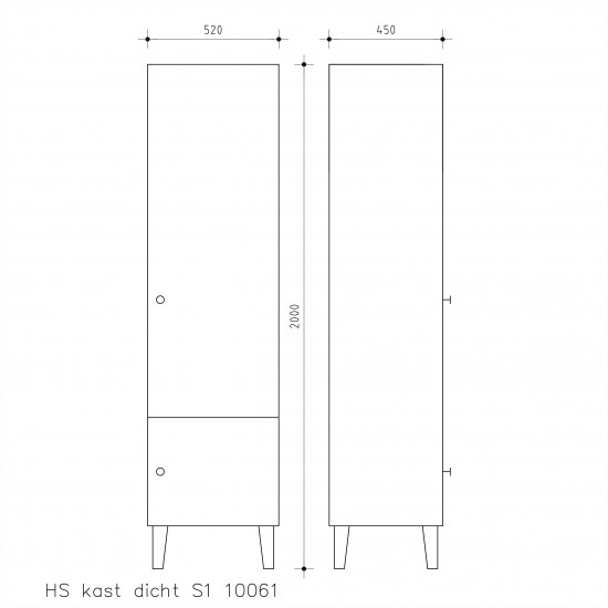 HS-kast dicht S1 10061