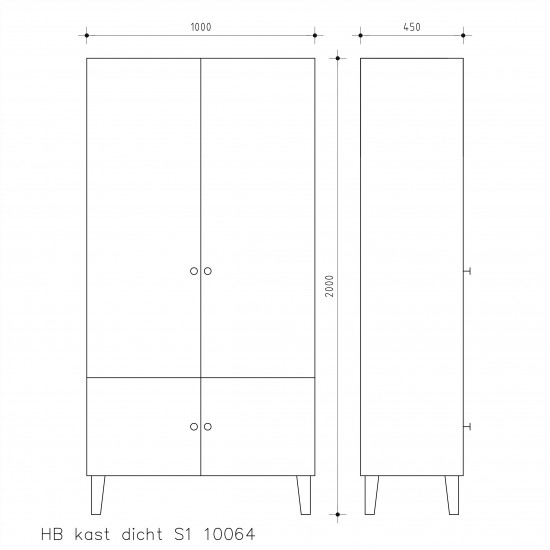 HB-kast dicht S1 10064