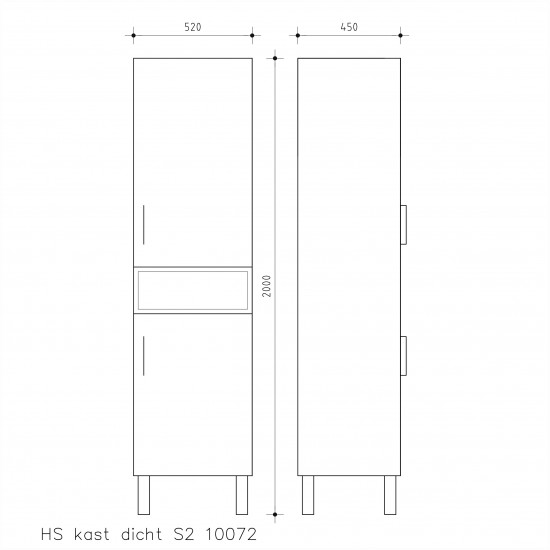 HS-kast dicht S2 10072