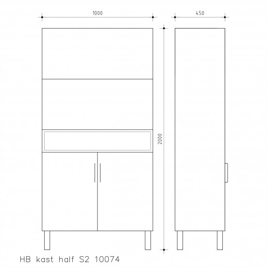 HB-kast half S2 10074