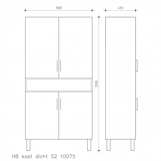 HB-kast dicht S2 10075