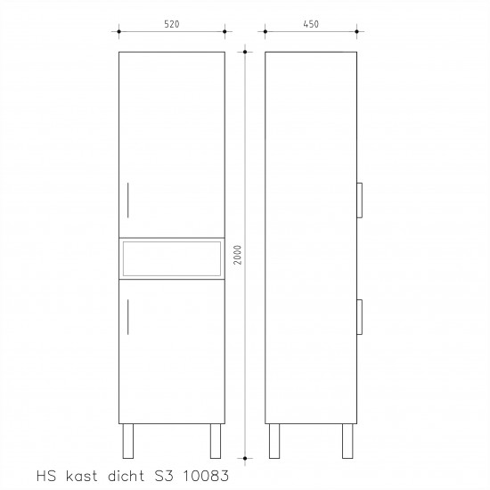 HS-kast dicht S3 10083