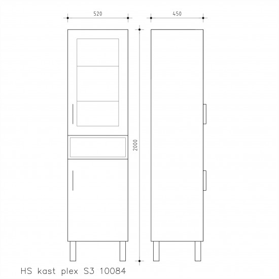 HS-kast plex S3 10084